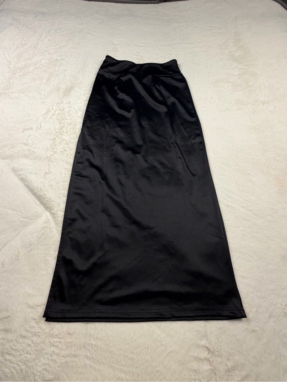 Derek Heart Black Satin Maxi Skirt S